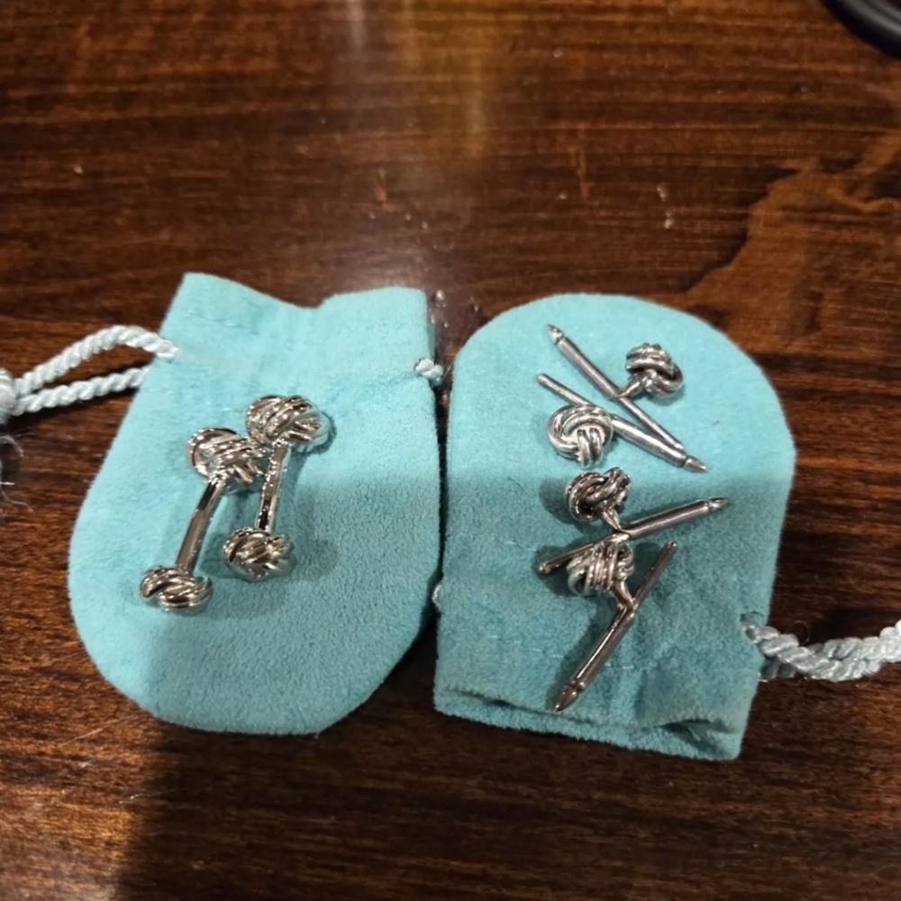 Tiffany cufflinks set for tuxedo